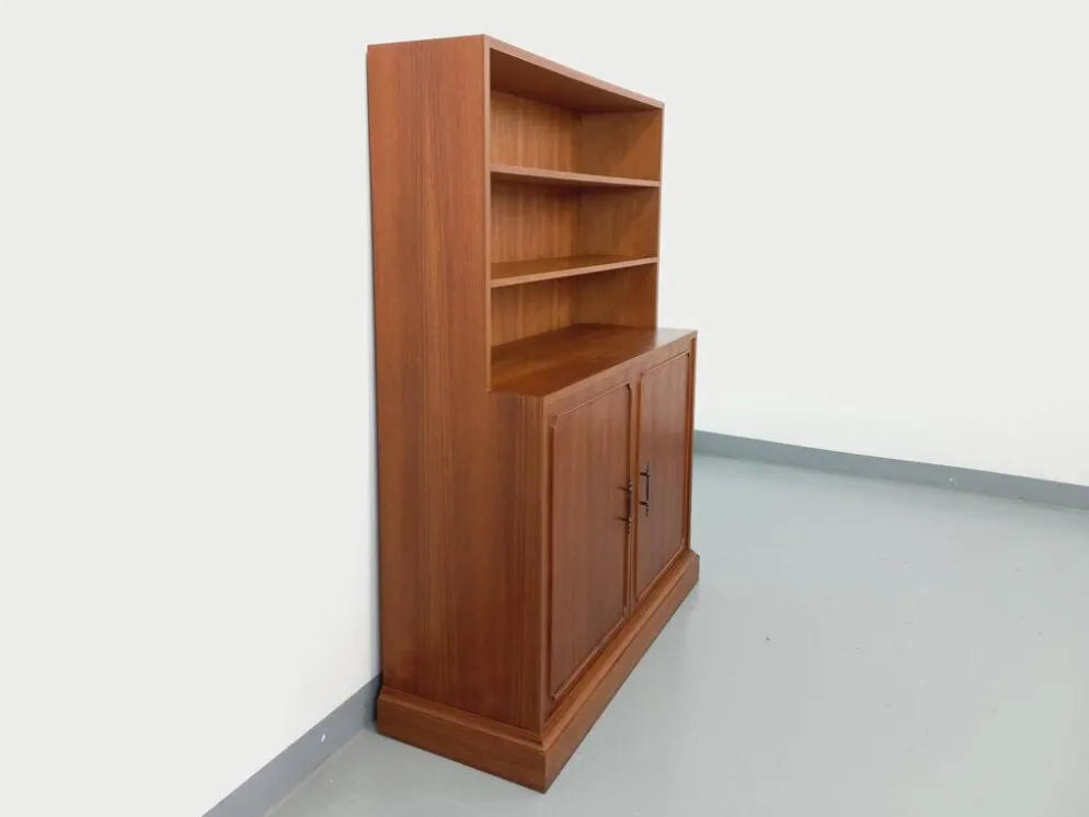Meuble bibliothèque de rangement vintage en teck des années 60