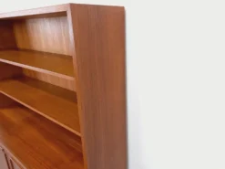 Meuble bibliothèque de rangement vintage en teck des années 60