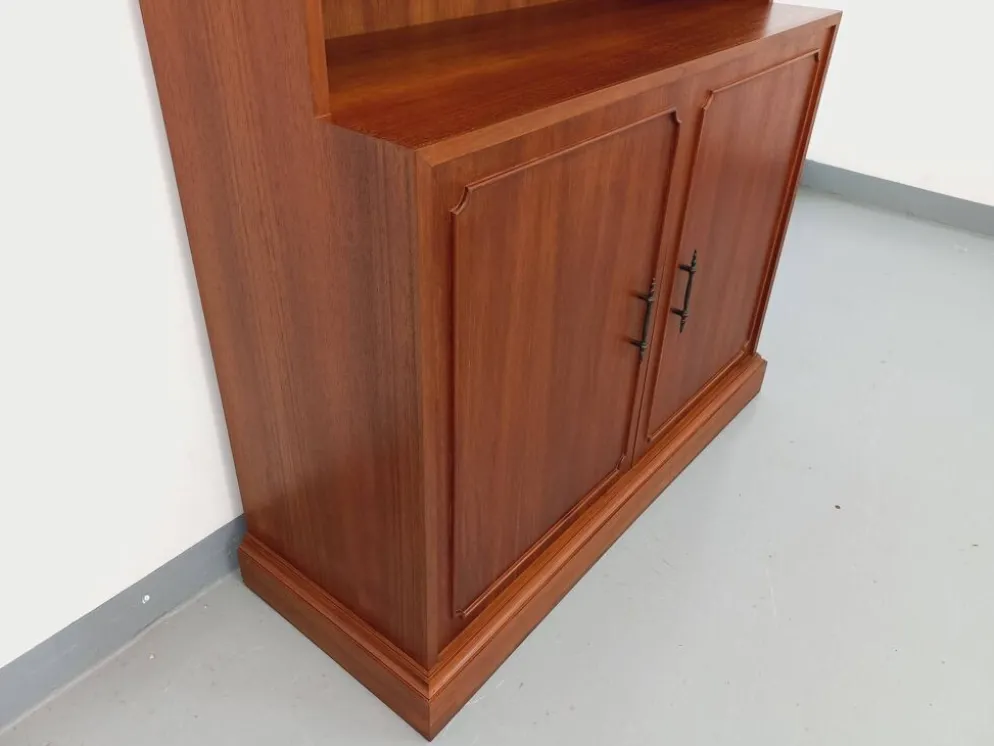 Meuble bibliothèque de rangement vintage en teck des années 60