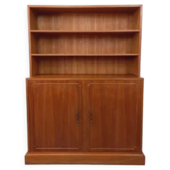 Meuble bibliothèque de rangement vintage en teck des années 60