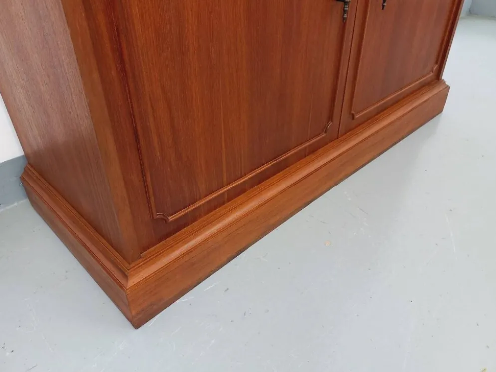Meuble bibliothèque de rangement vintage en teck des années 60