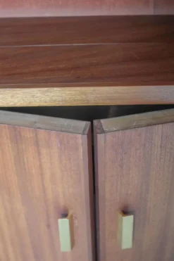 Meuble bibliothèque en bois de Teck vintage, meuble bar, meuble de rangement, décoration intérieure