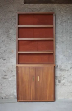 Meuble bibliothèque en bois de Teck vintage, meuble bar, meuble de rangement, décoration intérieure