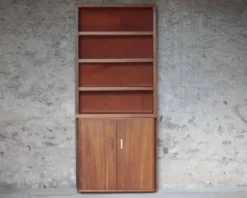 Meuble bibliothèque en bois de Teck vintage, meuble bar, meuble de rangement, décoration intérieure
