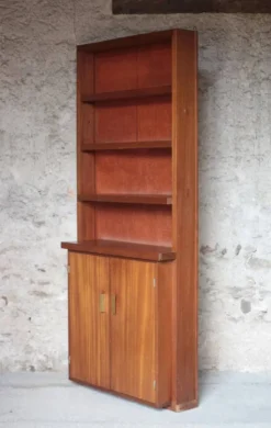 Meuble bibliothèque en bois de Teck vintage, meuble bar, meuble de rangement, décoration intérieure