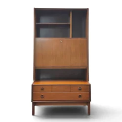 Meuble bibliothèque Scandinave teck
