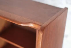Meuble bois vintage, meuble étagère Roger Landault pour ABC, années 50