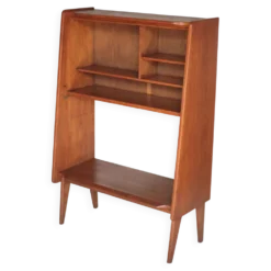 Meuble bois vintage, meuble étagère Roger Landault pour ABC, années 50