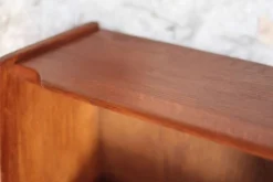 Meuble bois vintage, meuble étagère Roger Landault pour ABC, années 50