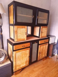 Meuble Buffet Mado vintage année 50 restauré et relooké, chêne massif