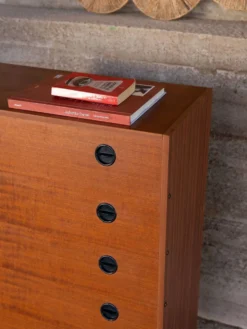 Meuble à chaussures vintage en teck – années 60