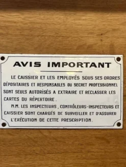Meuble à clapet et tiroir banque de France