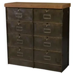 Meuble à clapets Ronéo 2 colonnes 8 clapets travail français vers 1950