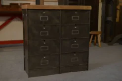 Meuble à clapets Ronéo 2 colonnes 8 clapets travail français vers 1950