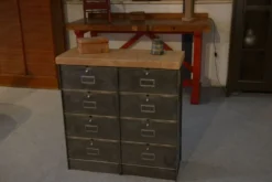 Meuble à clapets Ronéo 2 colonnes 8 clapets travail français vers 1950