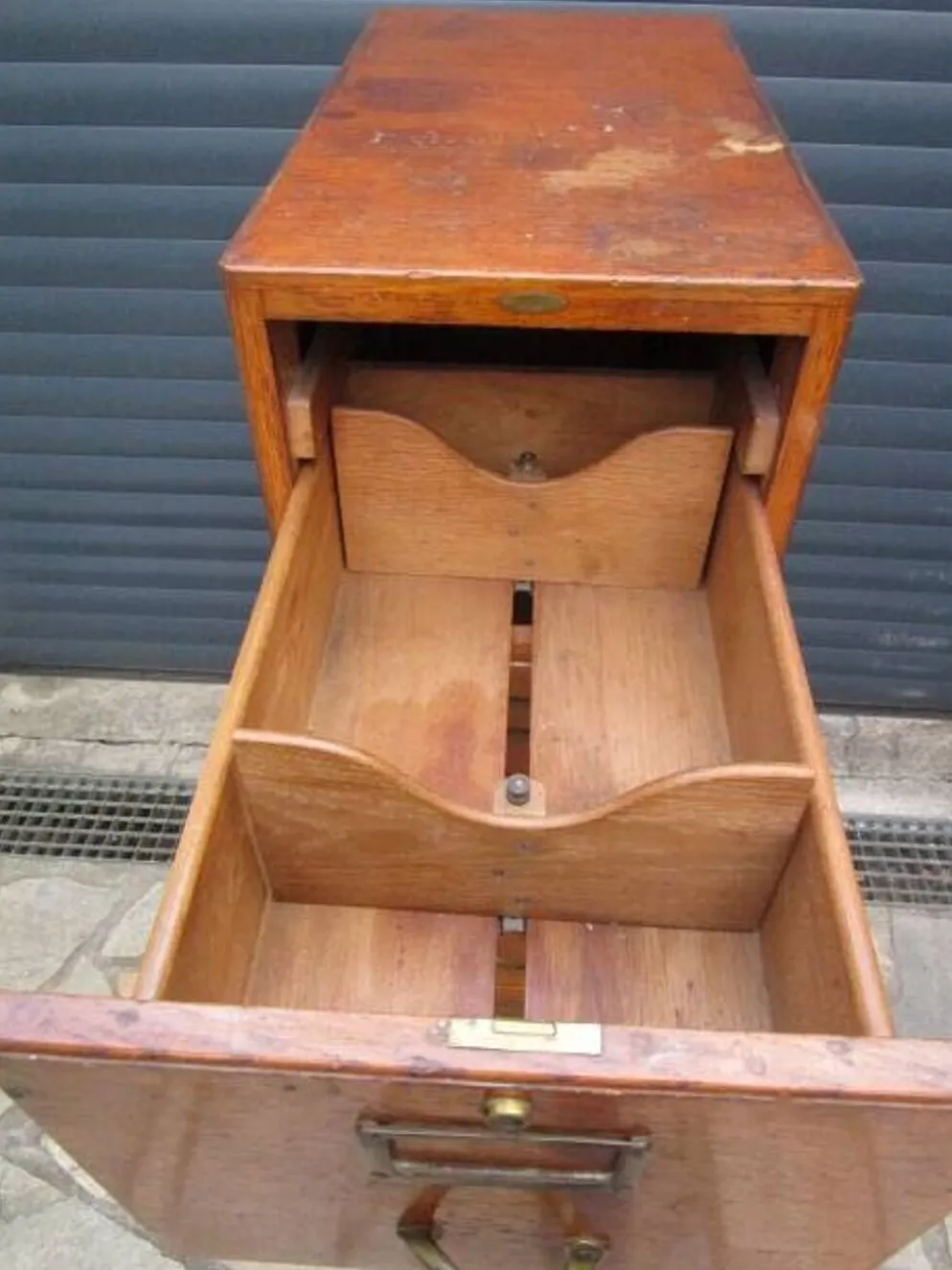 Meuble classeur a 4 tiroirs ancien en chêne