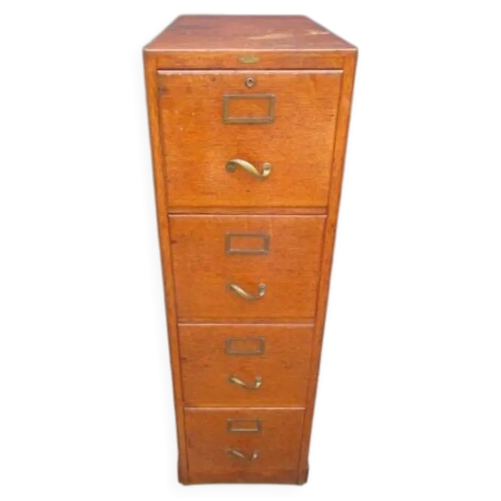 Meuble classeur a 4 tiroirs ancien en chêne