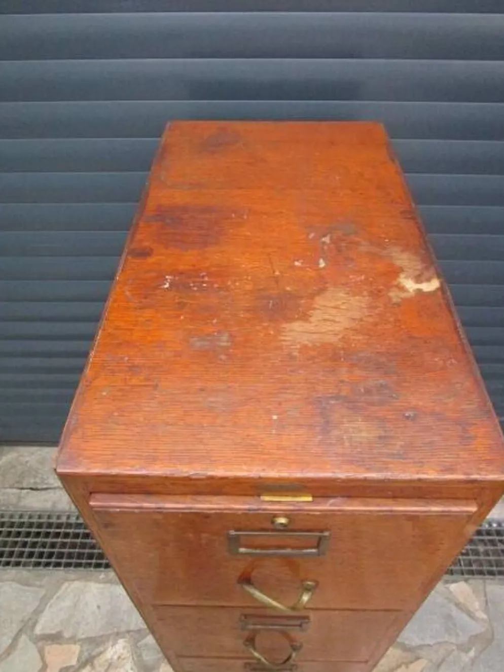 Meuble classeur a 4 tiroirs ancien en chêne
