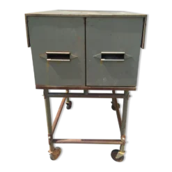 Meuble classeur, caisson à tiroir industriel vintage
