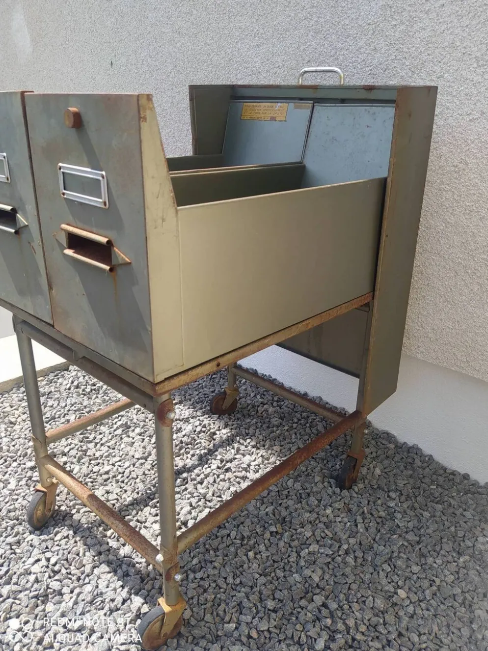 Meuble classeur, caisson à tiroir industriel vintage