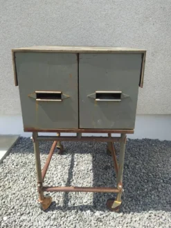 Meuble classeur, caisson à tiroir industriel vintage