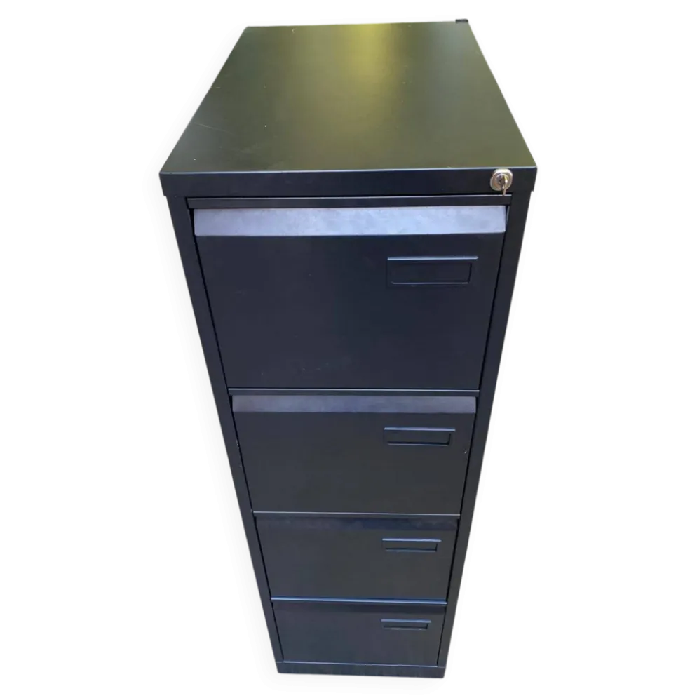 Meuble classeur métallique 4 tiroirs pour dossiers suspendus style industri