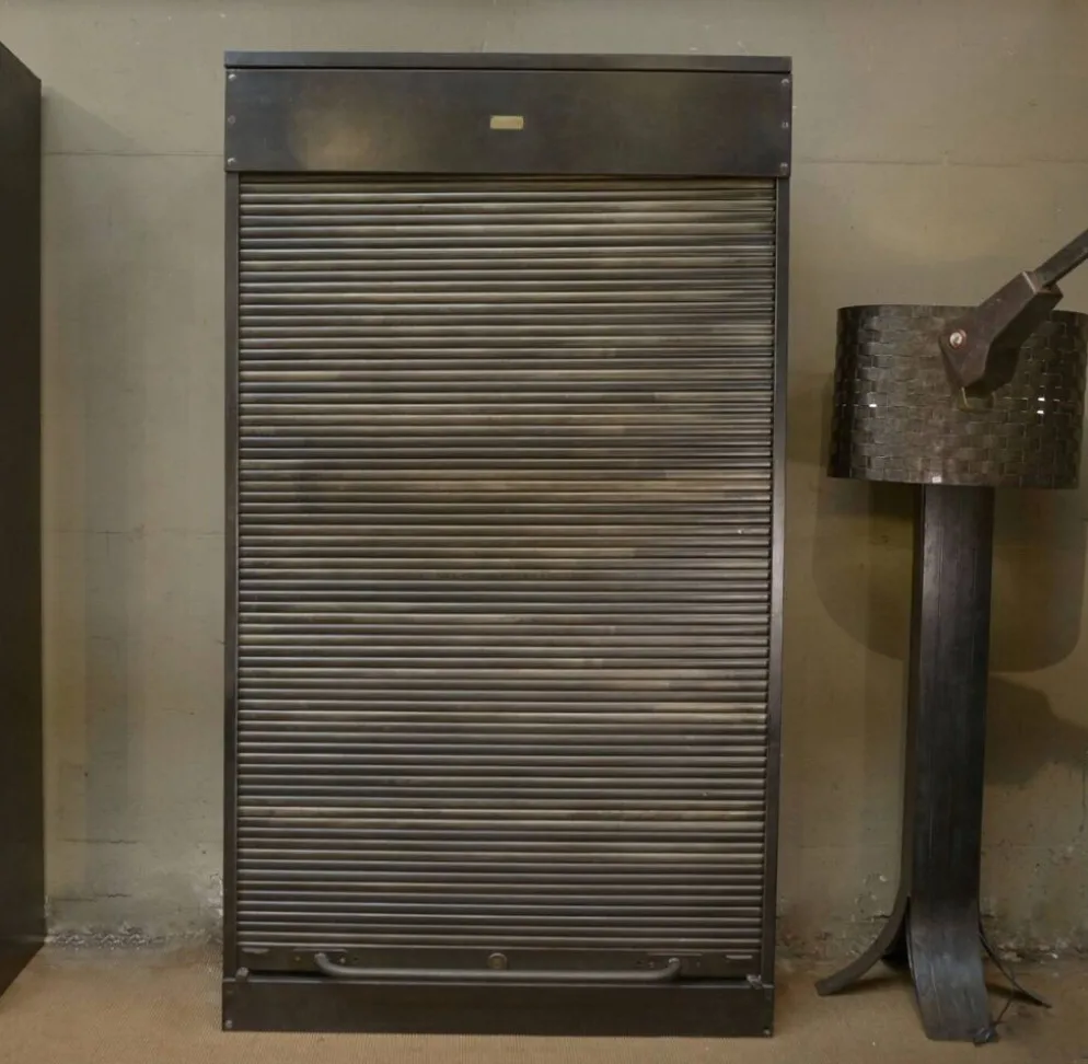 Meuble Classeur à Volet en métal "Ronéo" 1950s
