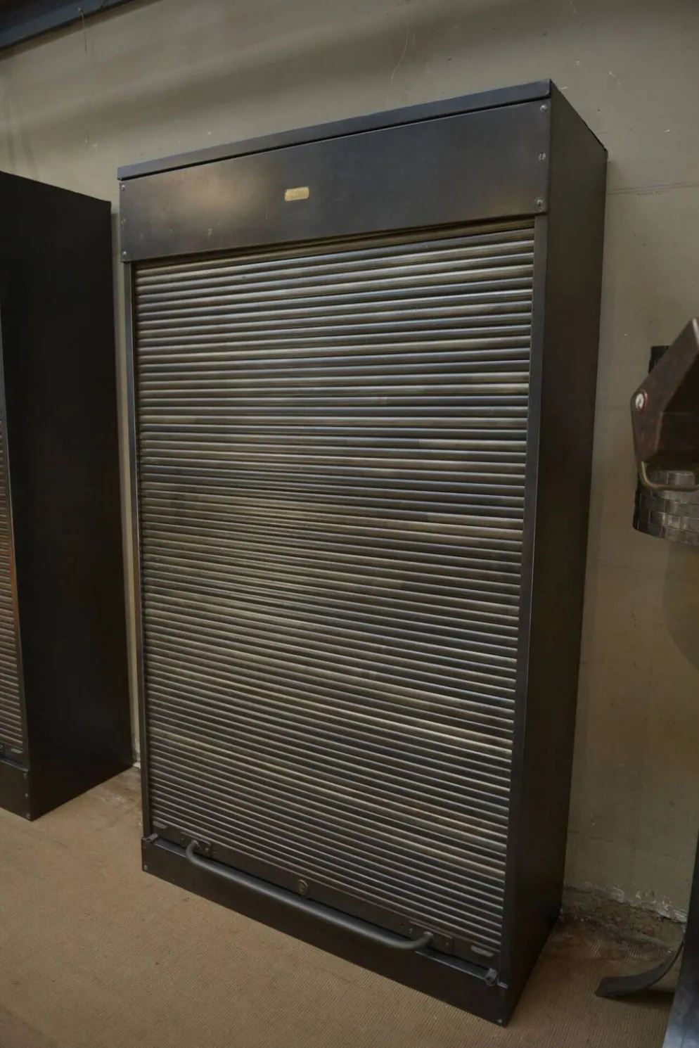 Meuble Classeur à Volet en métal "Ronéo" 1950s
