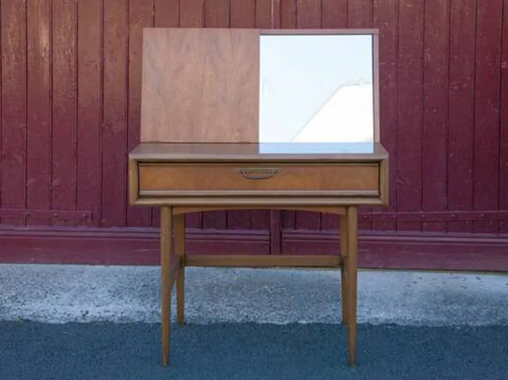 Meuble coiffeuse, meuble scandinave, bureau, console, meuble design, 50's