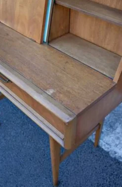 Meuble coiffeuse, meuble scandinave, bureau, console, meuble design, 50's