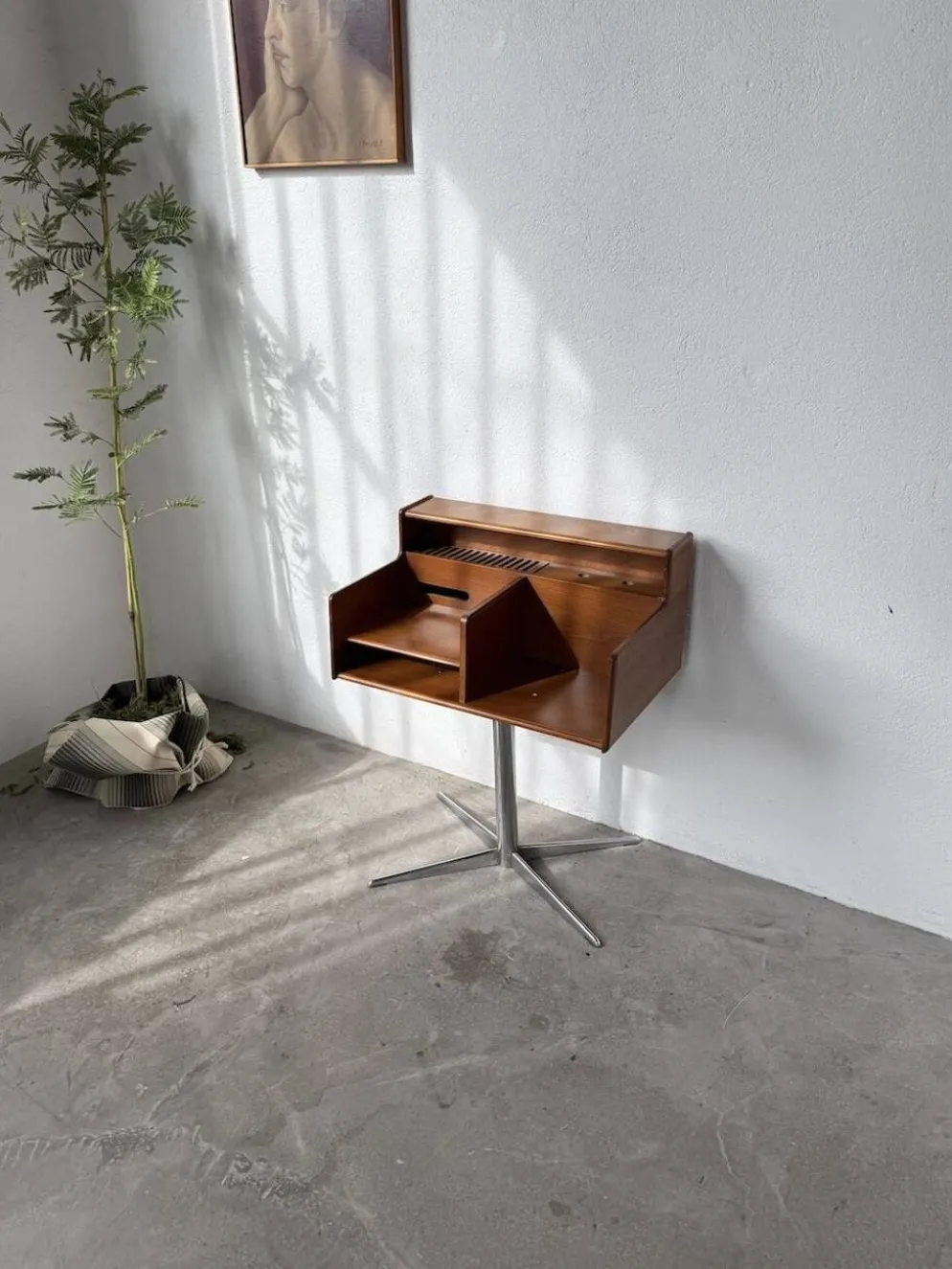 Meuble console ou petit bureau Fimsa Roma Italy teck