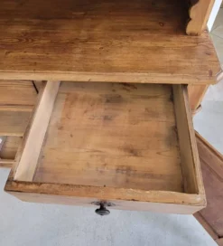 Meuble 2 corps buffet vaisselier bois massif pitchpin