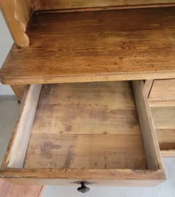 Meuble 2 corps buffet vaisselier bois massif pitchpin