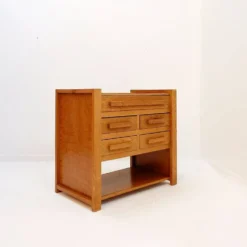 Meuble à couture en bois des années 1960 tiroirs recto/verso