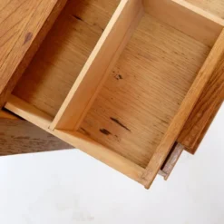 Meuble à couture en bois des années 1960 tiroirs recto/verso