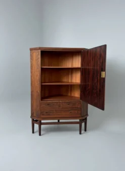 Meuble d'angle scandinave en palissandre, Danemark, années 1960