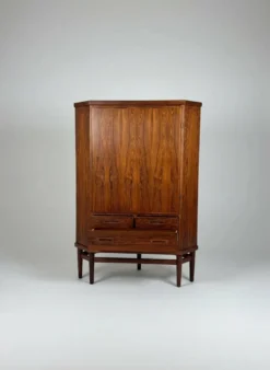 Meuble d'angle scandinave en palissandre, Danemark, années 1960