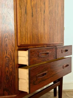 Meuble d'angle scandinave en palissandre, Danemark, années 1960