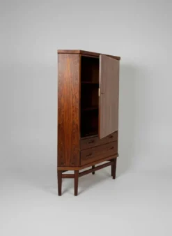 Meuble d'angle scandinave en palissandre, Danemark, années 1960