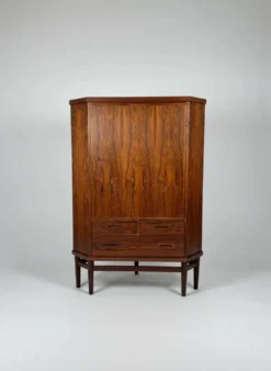 Meuble d'angle scandinave en palissandre, Danemark, années 1960