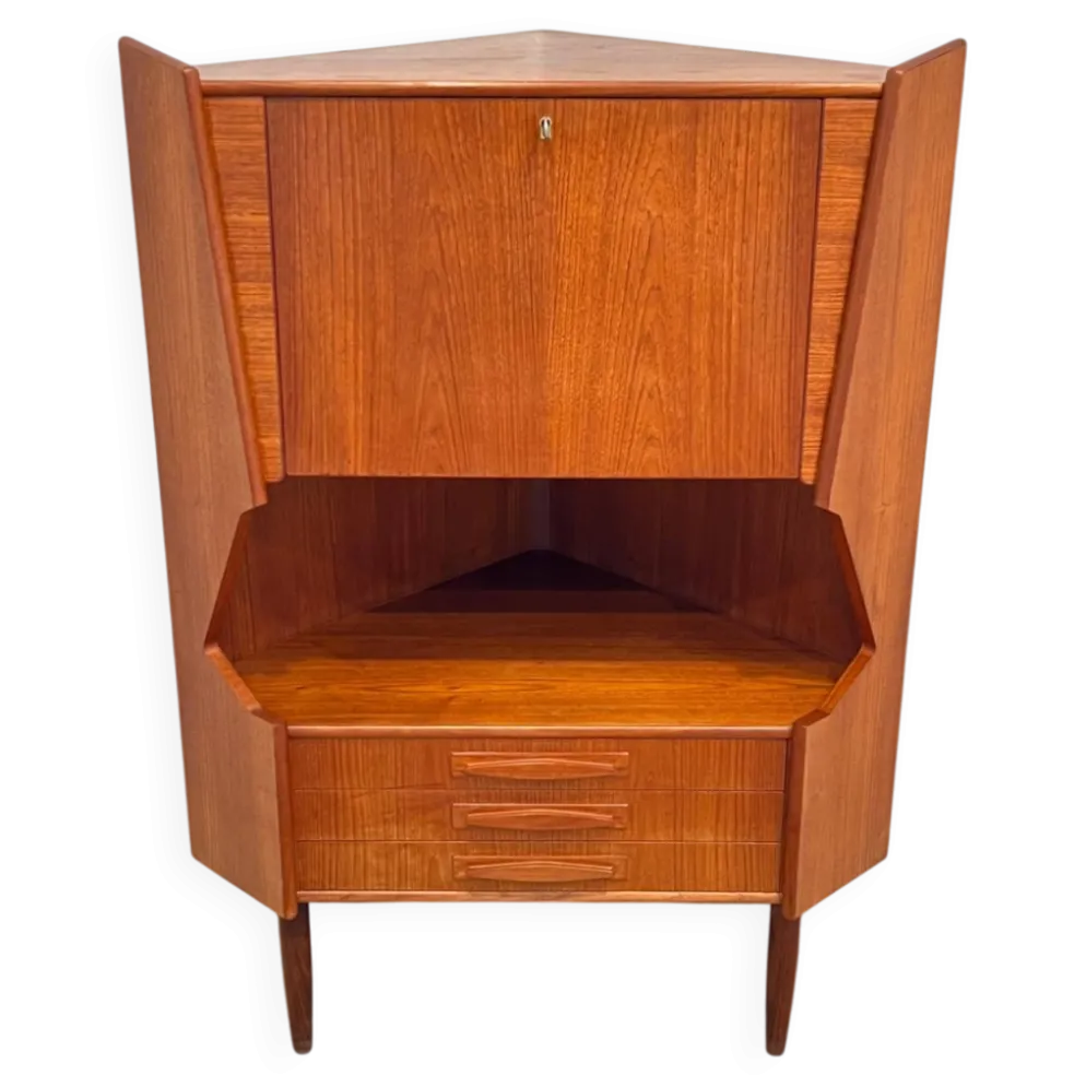 Meuble d’angle scandinave en teck design danois