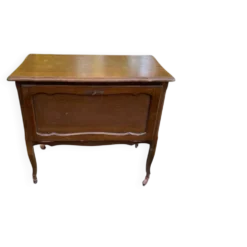 Meuble d'appoint vintage à abattant & roulettes style Louis XV