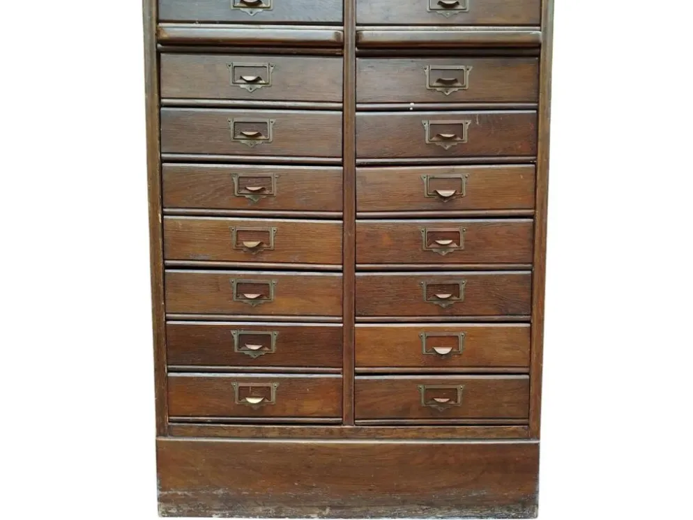 Meuble d'archives en chêne S.M.V., Danemark années 1920–40