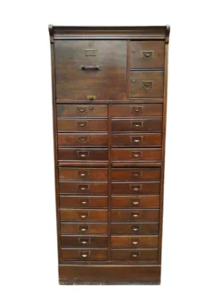 Meuble d'archives en chêne S.M.V., Danemark années 1920–40