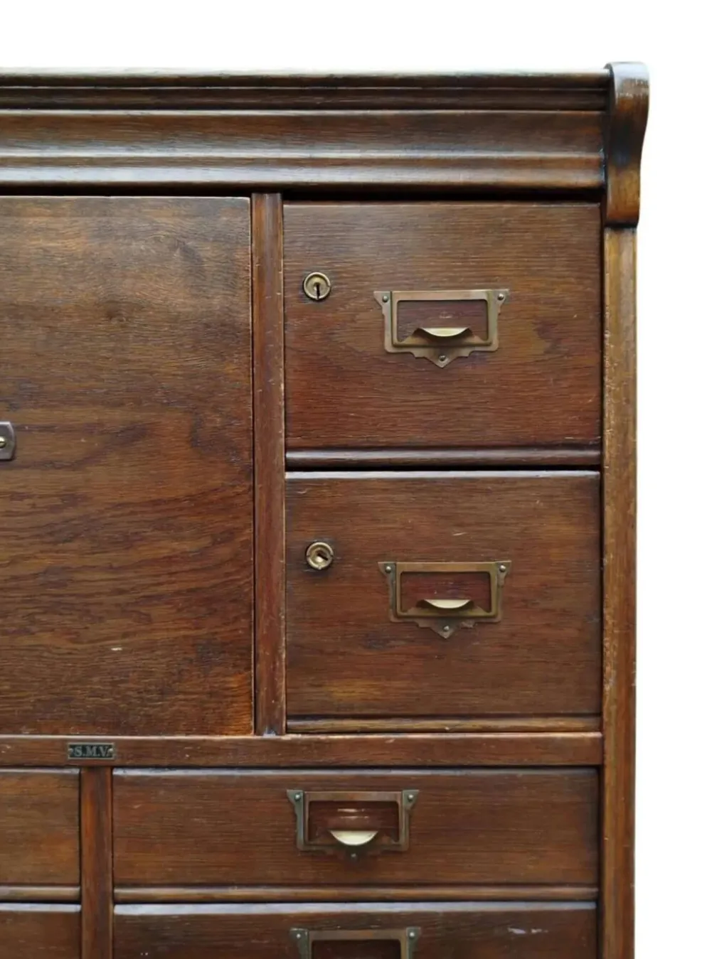 Meuble d'archives en chêne S.M.V., Danemark années 1920–40