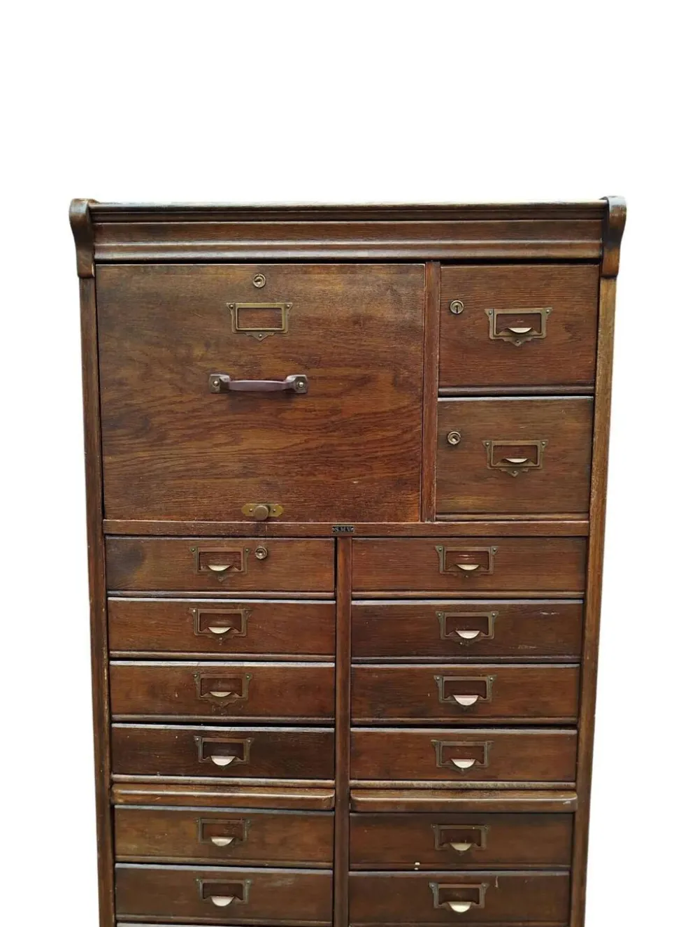 Meuble d'archives en chêne S.M.V., Danemark années 1920–40