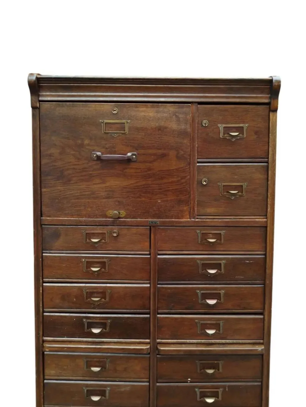 Meuble d'archives en chêne S.M.V., Danemark années 1920–40