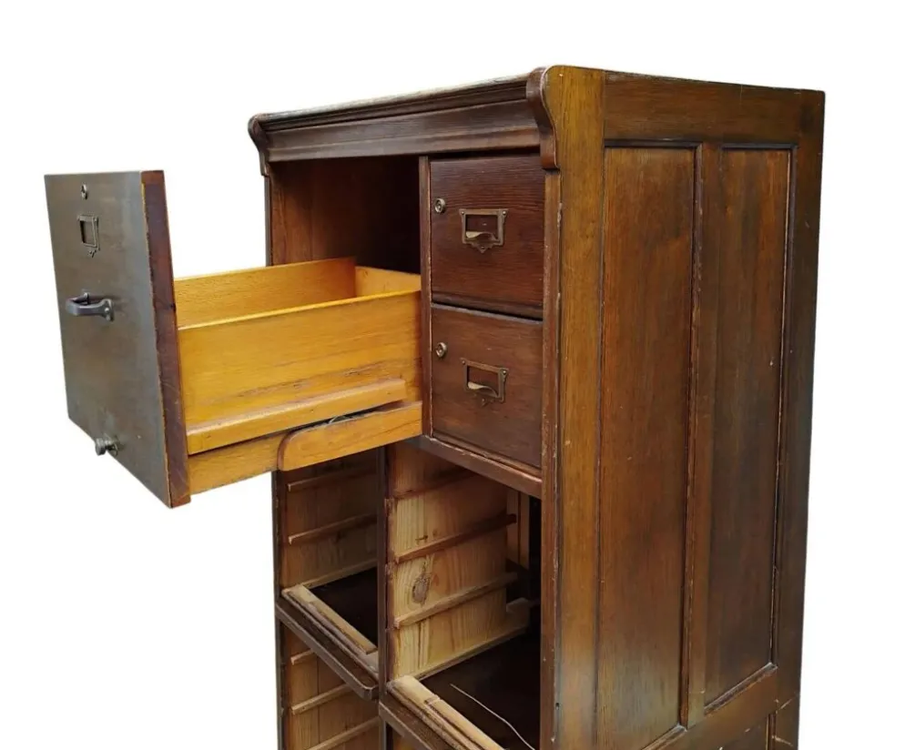 Meuble d'archives en chêne S.M.V., Danemark années 1920–40