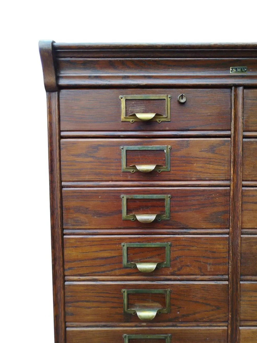 Meuble d'archives en chêne S.M.V., Danemark années 1920–40