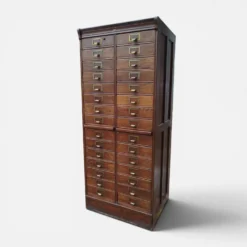 Meuble d'archives en chêne S.M.V., Danemark années 1920–40